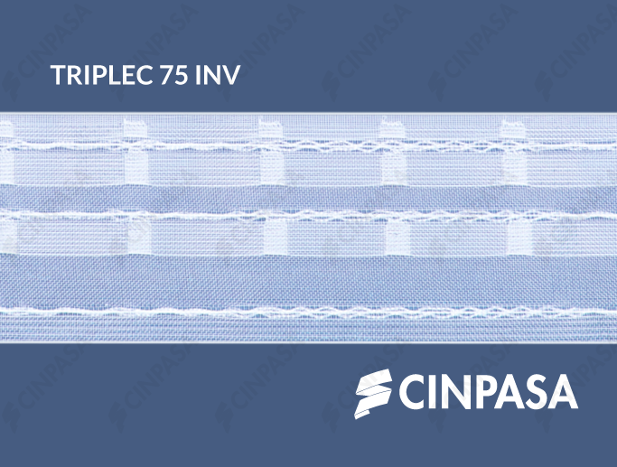  Transparent pinch pleat tape with triangular pleats 